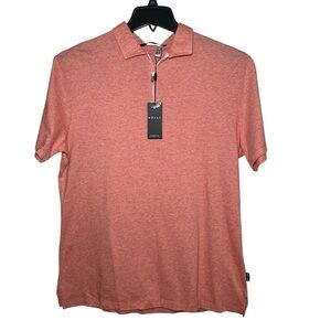 Horst Coral Half-Zip Polo Shirt sz L